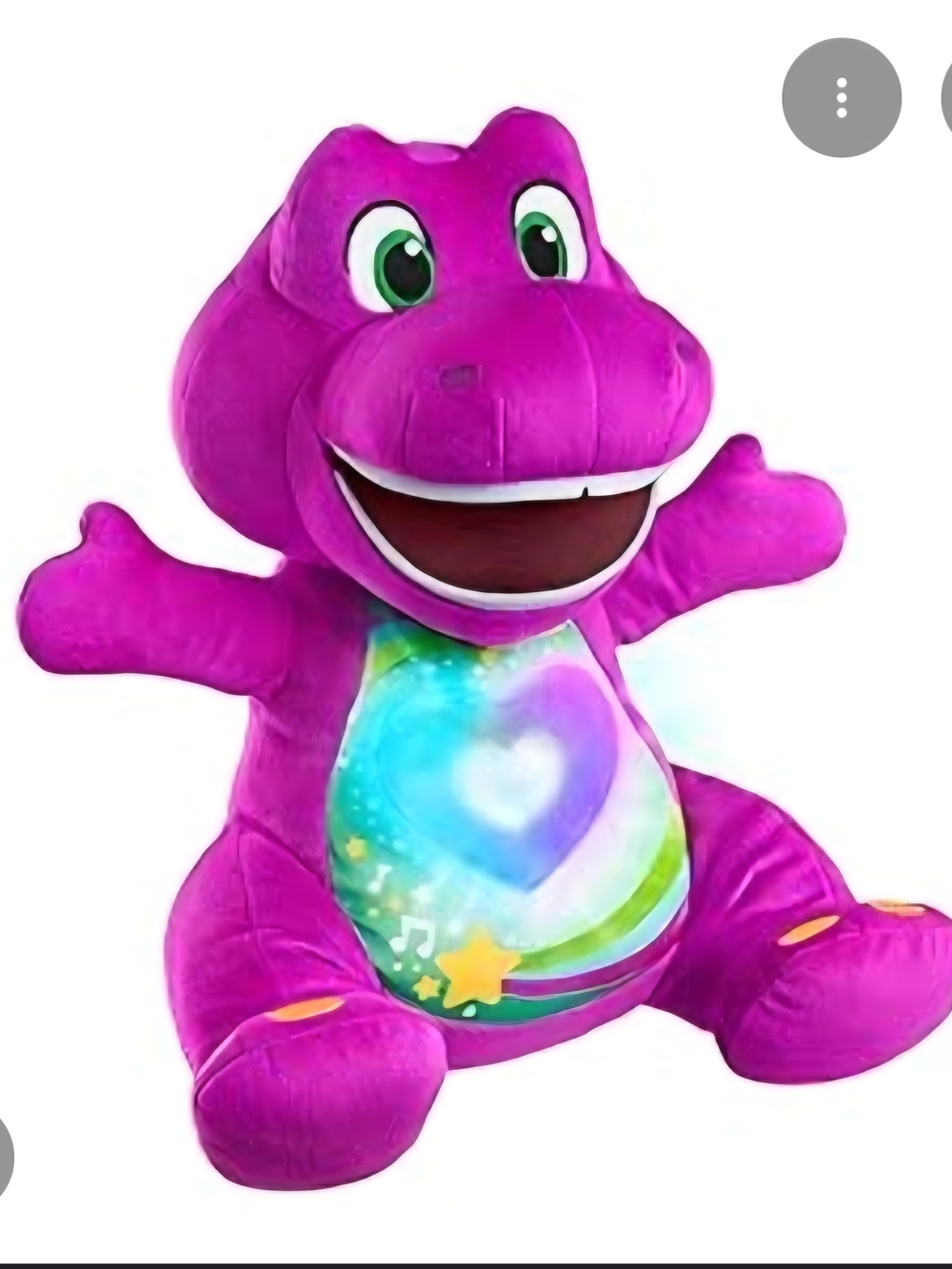 Barney Interactive Light-Up Plush Toy – Purple Dinosaur